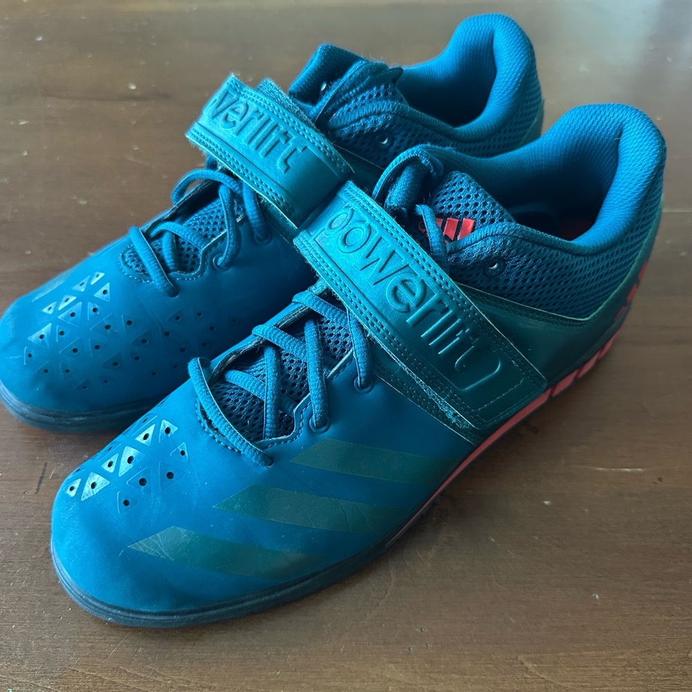Adidas Men's Powerlift 3.1 Weightlifting Shoes BA8014 Petrol/Core Red Size 11